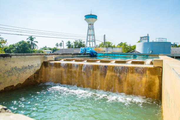 Water treatment plants of the Waterworks in Thailand. Water purification